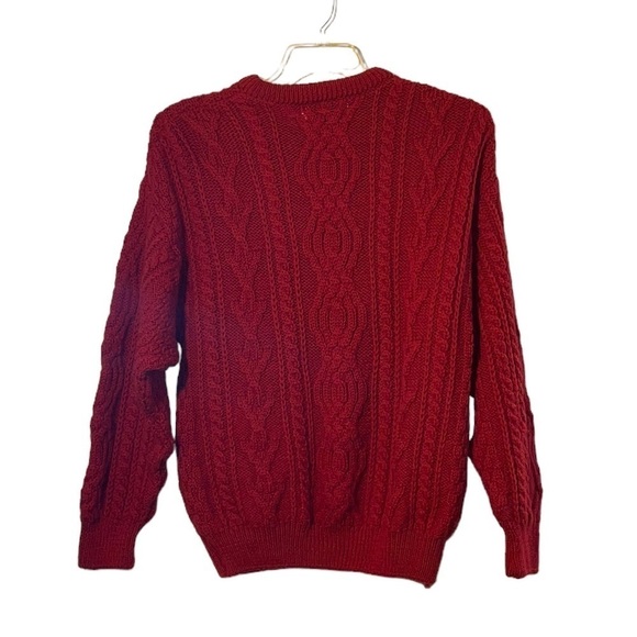 Aran Crafts Cable knit Fisherman’s Wool Sweater made in Ireland. Size Medium GUC - Picture 5 of 6